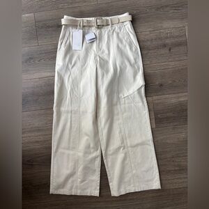 NWT ZARA Wide Leg Belted Pants 
Size M